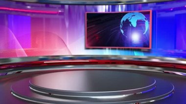 3D Sanal TV Stüdyo Haberleri, TV Wall3D Sanal Haber Stüdyosu Arkaplan Döngüsü