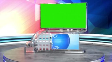 3D Sanal TV Stüdyo Haberleri, TV Wall3D Sanal Haber Stüdyosu Arkaplan Döngüsü