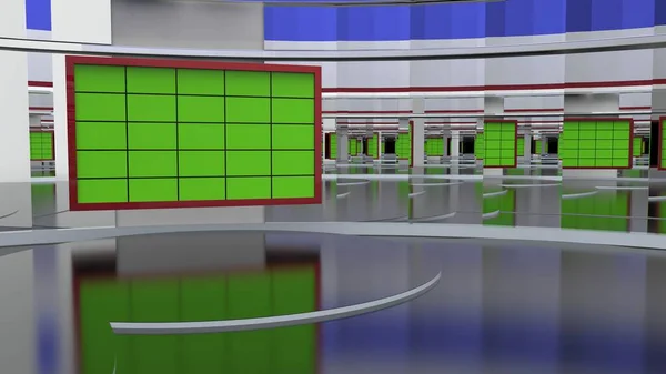 News Studio Backdrop Για Τηλεοπτικές Εκπομπές Wall Virtual News Studio — Φωτογραφία Αρχείου