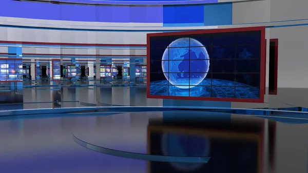 Haber Stüdyosu, TV programları için arkaplan .tv Wall3D Sanal Haber Stüdyosu Arkaplanı, 3D illüstrasyon