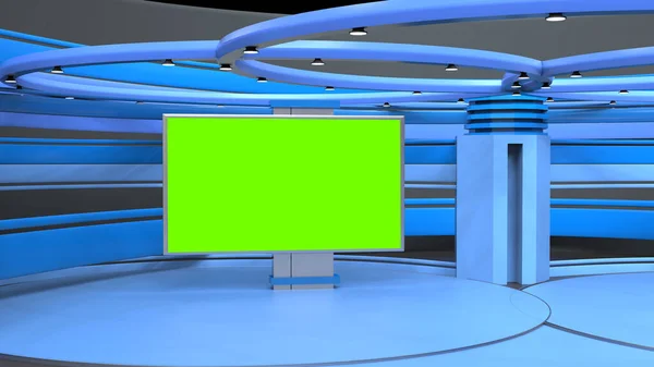 Haber Stüdyosu, TV programları için arkaplan .tv Wall3D Sanal Haber Stüdyosu Arkaplanı, 3D illüstrasyon