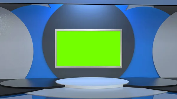 Haber Stüdyosu, TV programları için arkaplan .tv Wall3D Sanal Haber Stüdyosu Arkaplanı, 3D illüstrasyon