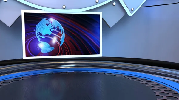 Virtual News Studio Background Illustrazione — Foto Stock