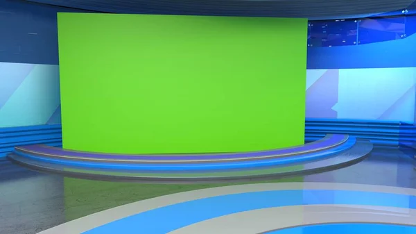 Haber Stüdyosu, TV programları için arkaplan .tv Wall3D Sanal Haber Stüdyosu Arkaplanı, 3D illüstrasyon