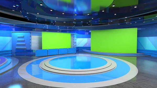 Haber Stüdyosu, TV programları için arkaplan .tv Wall3D Sanal Haber Stüdyosu Arkaplanı, 3D illüstrasyon