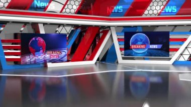 Sanal TV Stüdyo Haberleri, TV Wall3D Sanal Haber Stüdyosu Arkaplan Döngüsü