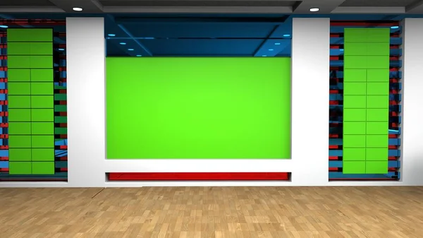 News Studio Background Show Wall Віртуальна Новинна Студія Ілюстрація — стокове фото