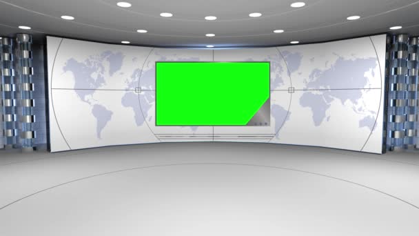 News Studio Backdrop Shows — Stock video