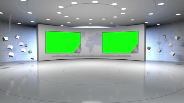 News Studio Sfondo Spettacoli Televisivi — Video Stock