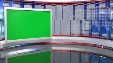 Haber Stüdyosu, TV programları için arka plan .tv Wall3D Sanal Haber Stüdyosu Arkaplan Döngüsü
