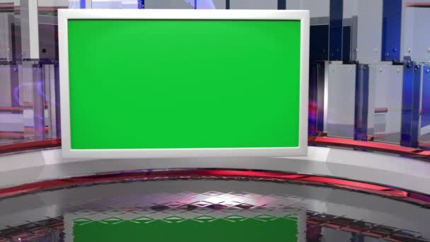 News Studio Background Show Wall Віртуальна Новинна Студія Background Loop — стокове відео