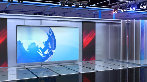 3D Sanal TV Stüdyo Haberleri, 3D Wall3D Sanal Haber Stüdyosu Arkaplanındaki TV Gösterileri için Arkaplan
