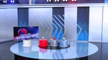 3D Sanal TV Stüdyo Haberleri, 3D Wall3D Sanal Haber Stüdyo Arkaplanı, Döngü TV Şovları için Arkaplan