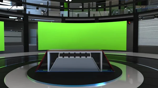 Virtual Studio Nouvelles Toile Fond Pour Les Émissions Télévision Sur — Photo