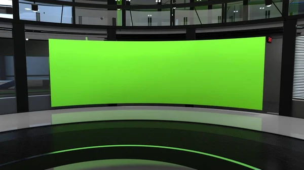 Virtual Studio News Fundo Para Programas Wall Virtual News Studio — Fotografia de Stock