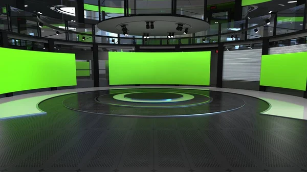 Virtual Studio News Backdrop Shows Wall Virtual News Studio Background — Stock fotografie