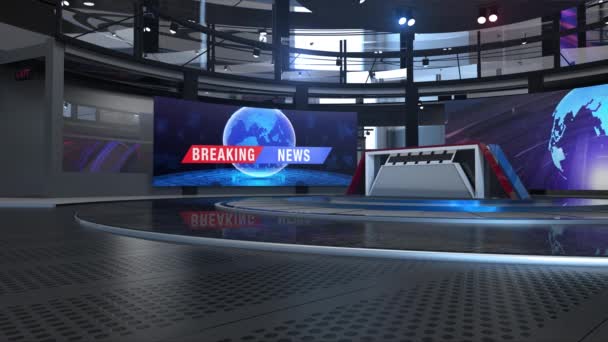 Virtual News Studio Background Loop Rendering Background Είναι Ιδανικό Για — Αρχείο Βίντεο