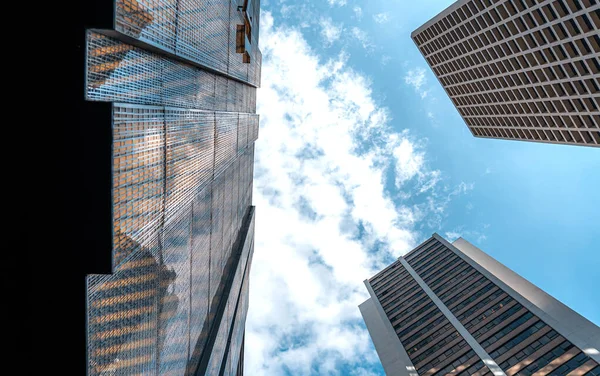 Arquitetura Moderna Hong Kong Hong Kong Business Building Close — Fotografia de Stock