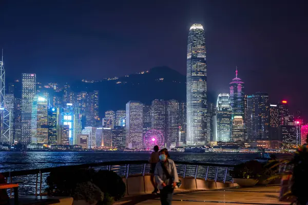 香港のビクトリアハーバーの都市景観 — ストック写真