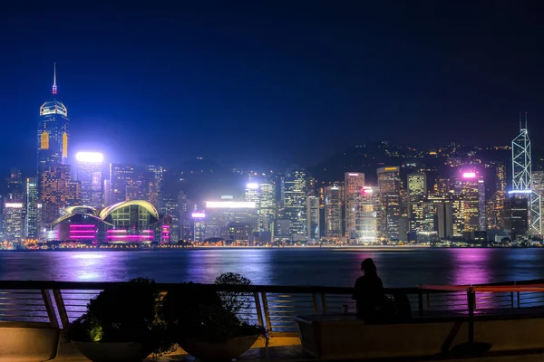 香港维多利亚港的城市景观 — 图库照片