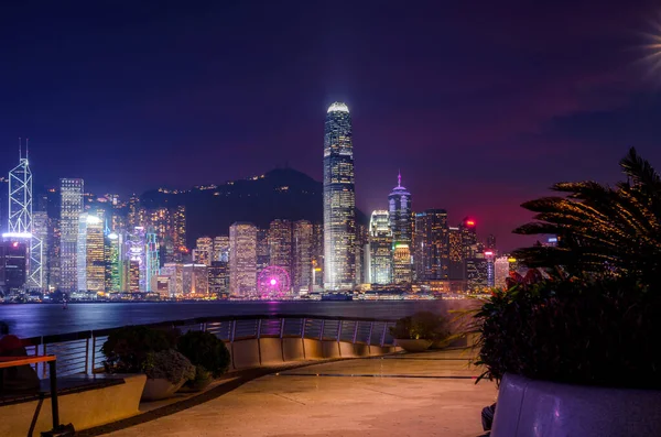 Stadsbild Victoria Harbour Hongkong — Stockfoto