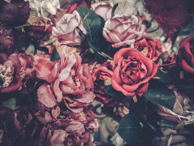 Güzel Yapay Çiçekler Arkaplanı, Vintage tarzı;