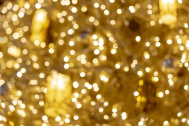 Bokeh ışıklandırmalı Noel Arkaplanı; bulanık Xmas arkaplanı