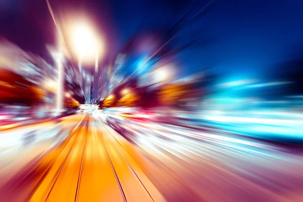 Abstract Image Night Traffic Light Trails Cityabstract Stock Image