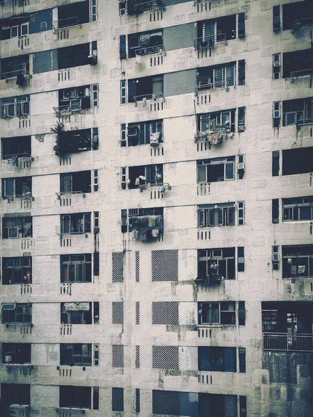 Außenseite Eines Mehrfamilienhauses Public Housing Estate Hongkong — Stockfoto