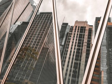 Modern Hong Kong Mimari, Siyah ve Altın Görüntü