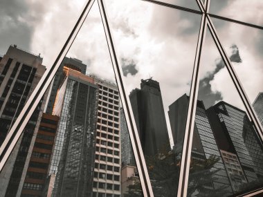 Modern Hong Kong Mimari, Siyah ve Altın Görüntü