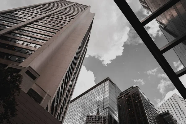 Moderní Hong Kong Architecture Hong Kong Business Building Close Black — Stock fotografie