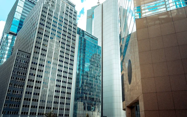 Modern Hongkong Arkitektur Hong Kong Business Building Närbild — Stockfoto