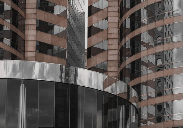 Modern Hong Kong Mimari Hong Kong Binası Kapatın Siyah Altın Stok Resim