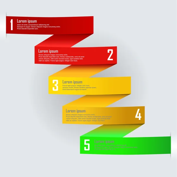 Vector zig-zag arco-íris colorido papel banda modelo de negócios — Vetor de Stock