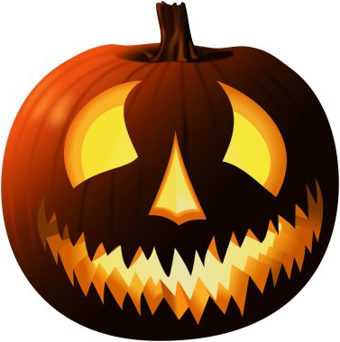 korkunç Cadılar Bayramı Balkabağı beyaz izole