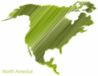 Yumurtadan ve renkli vektör Kuzey Amerika kıta