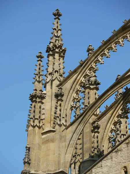 Detail of gothic portico, St. Barbora cathedral — Stock Photo, Image