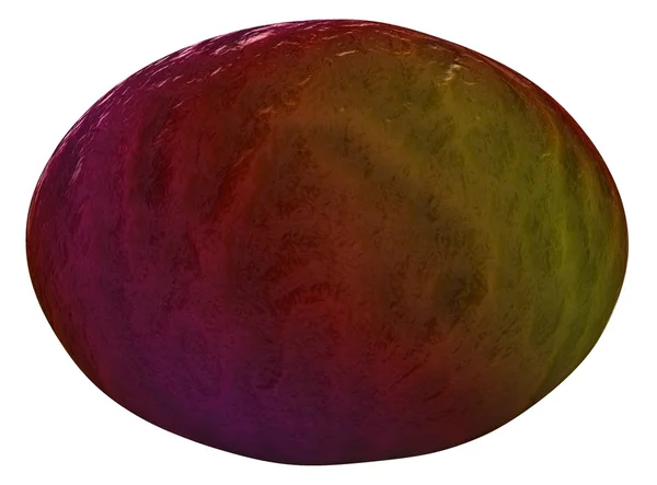Ellissoide astratta multicolore con superficie di wawes dell'acqua — Foto Stock