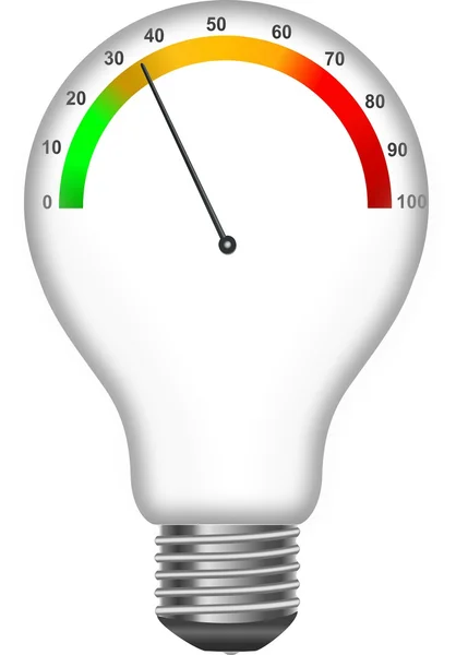 Měřítku barevné horizontální tachografu v žárovce — Stock fotografie