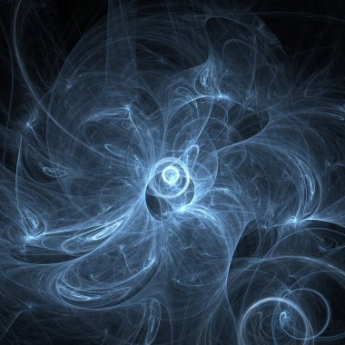 Duman girdap, fraktal arka plan oluşturulur.