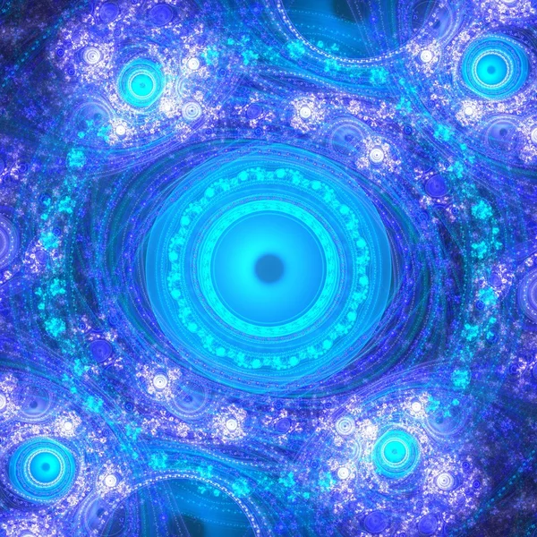 Abstracte fractal blauwe cirkels achtergrond — Stockfoto