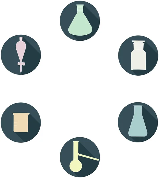 Set of chemical flat icons 2 — Stock Photo, Image