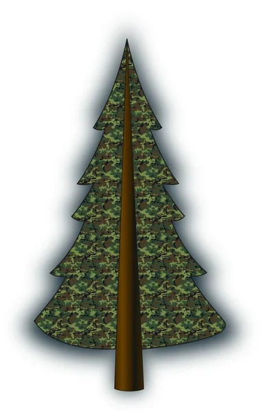 Askeri kamuflaj soyut Noel ağacı — Stok fotoğraf