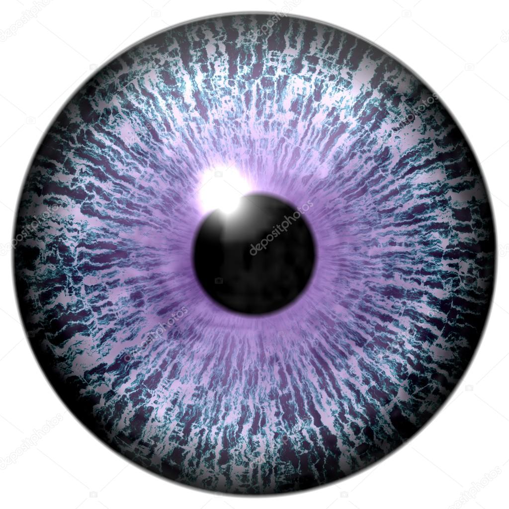 Abstract light purple eye isolated on white