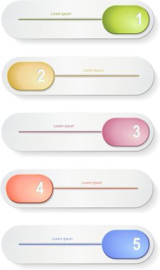 Infographics seçenekleri sayılı ve öğeleri renkli