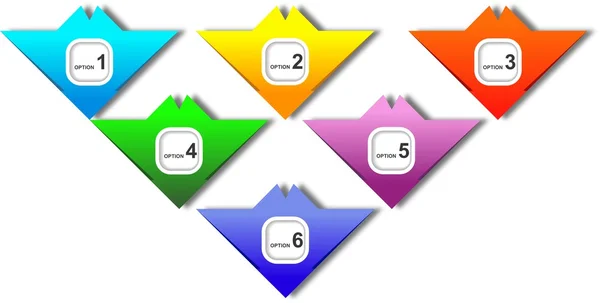 Infográficos numerados verticais setas coloridas elementos — Fotografia de Stock