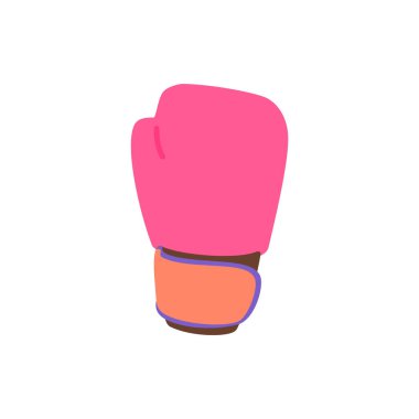 Turuncu manşetli pembe boks eldiveni..