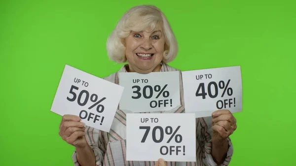 Oma tonen verkoop procent kortingen reclame inscripties banners. Black Friday concept — Stockfoto