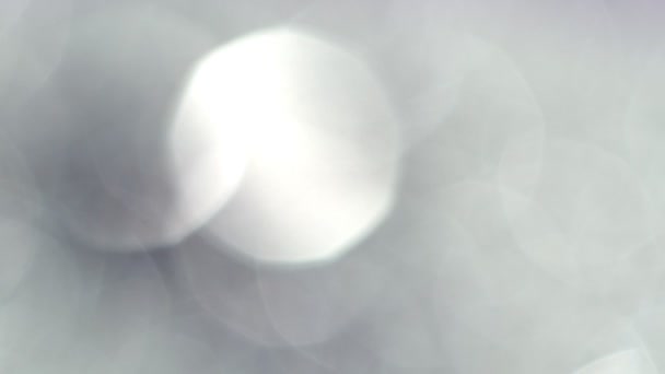 Filtraciones de luz abstractas borrosas imágenes 4K. Lente de círculo parpadeante móvil resplandor llamarada superposiciones bokeh — Vídeo de stock